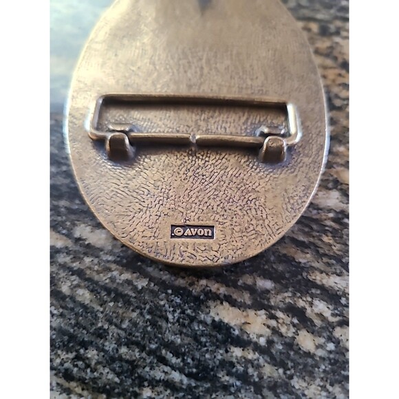 VTG Avon Brass Tone Model A Ford Car Automobile Oval Belt Buckle Casual Grunge - Picture 3 of 5